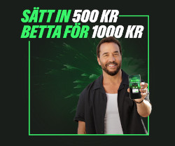 Få 100 freespins på Starburst - utan omsättningskrav Dubbla dina 500 kr på en gång