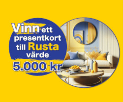 Vinn presentkort värde 5000 kr hos RUSTA Vinn presentkort värde 5000 kr hos RUSTA