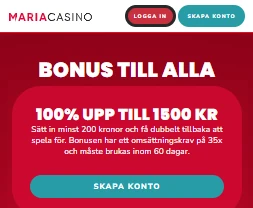 Ny chans! : Hämta 1500 kr i bonus på första insättningen